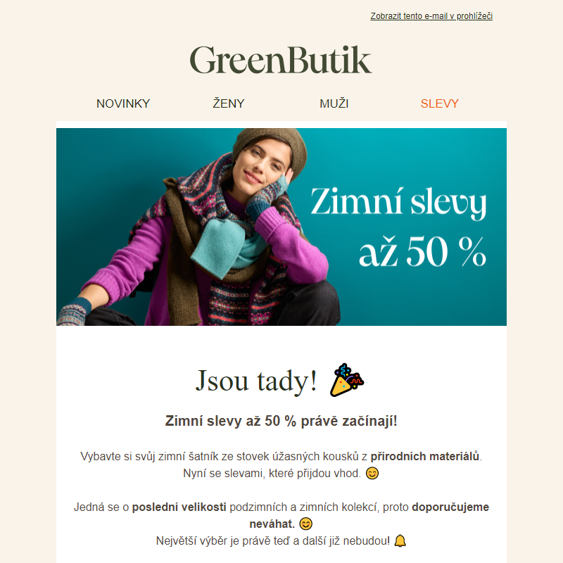 Zimní slevy až 50 % začínají_ Největší výběr je právě teď