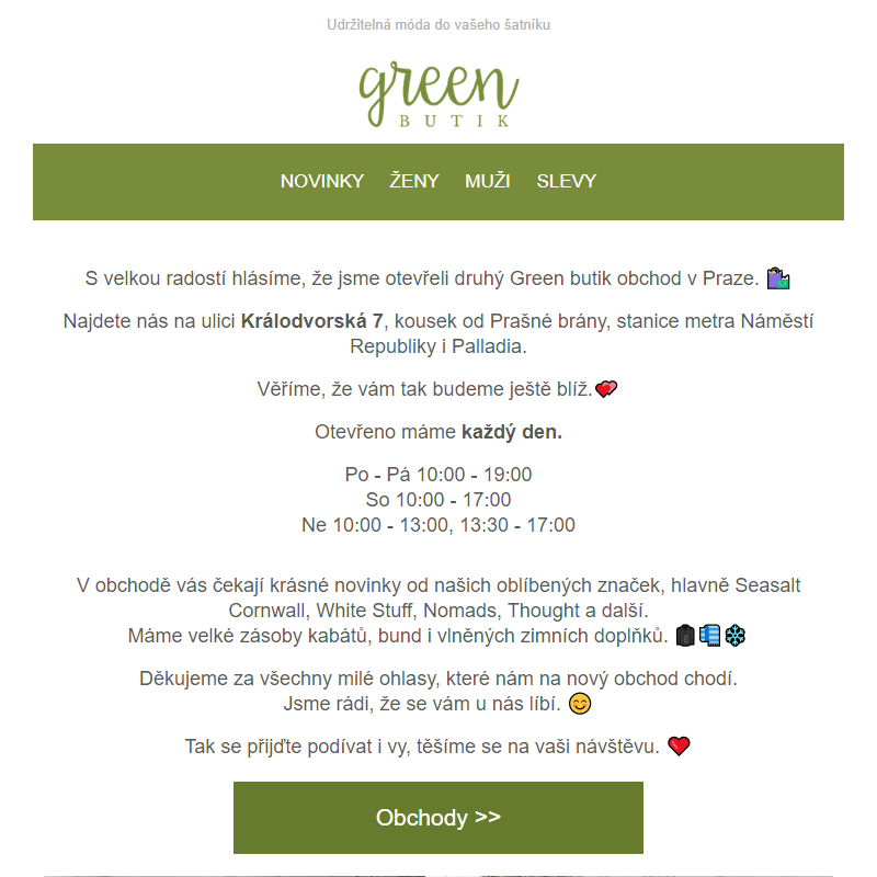 _ Green butik Praha 1 _