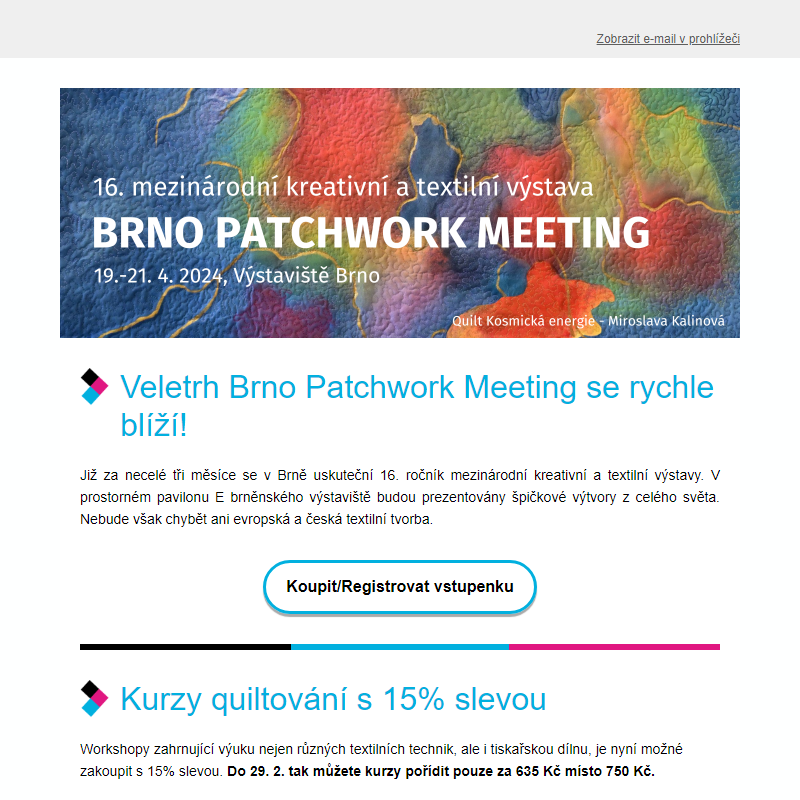 Magazín Brno Patchwork Meeting – leden