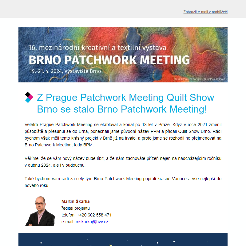 Magazín Brno Patchwork Meeting – prosinec