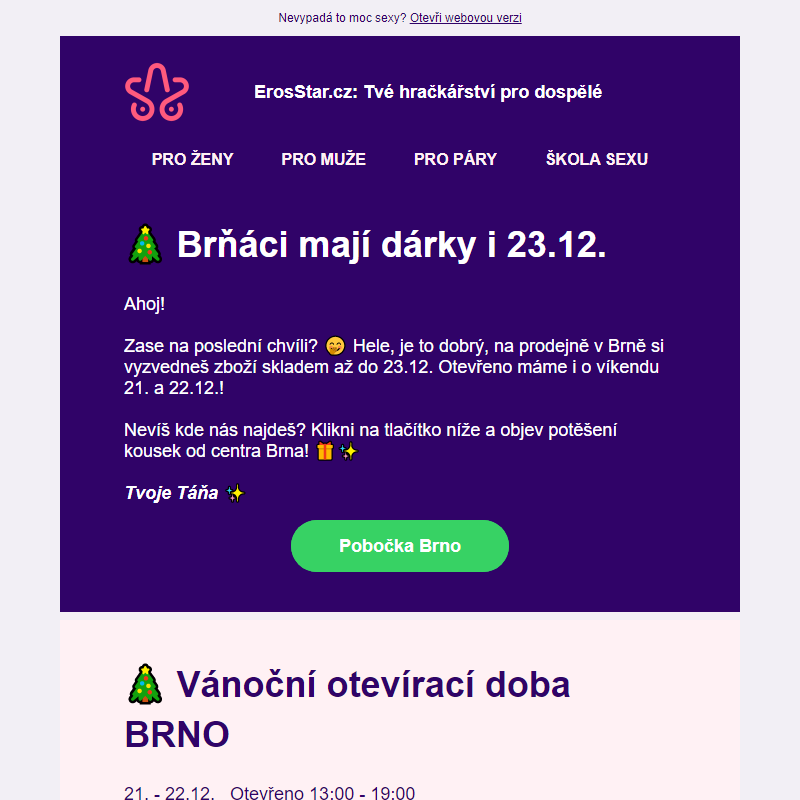 _ Brňáci vyzvednou dárky i 23.12. [Ušetři 500 Kč]