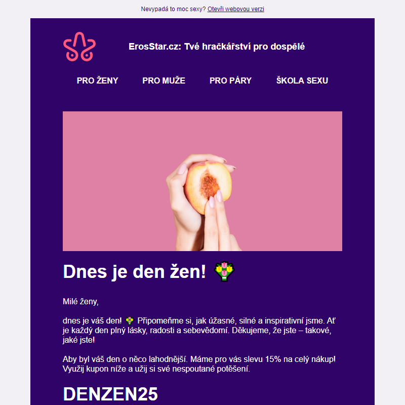 Den žen oslav slevou 15% na vše _