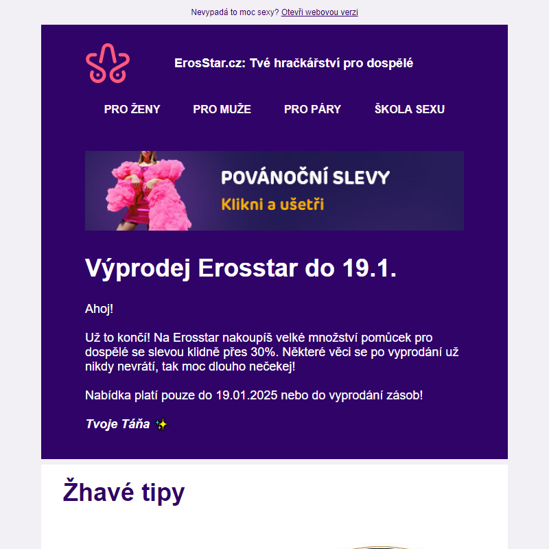 [Sleva přes 30%] _ Výprodej Erosstar do 19.1.