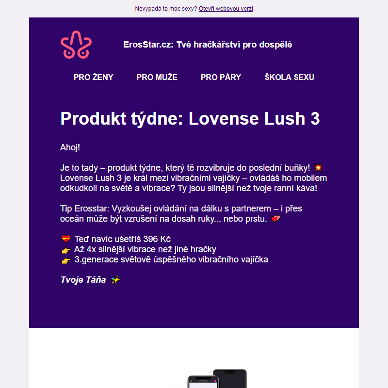[-396 Kč] Lovense Lush 3: Produkt týdne