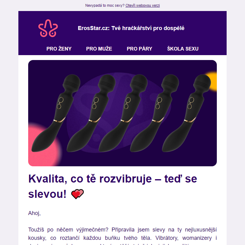 Sleva na kvalitu a luxus? Právě teď!