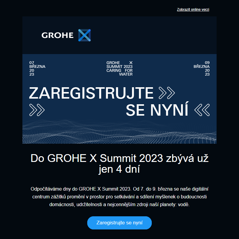 Do GROHE X Summit 2023 zbývá už jen 4 dní