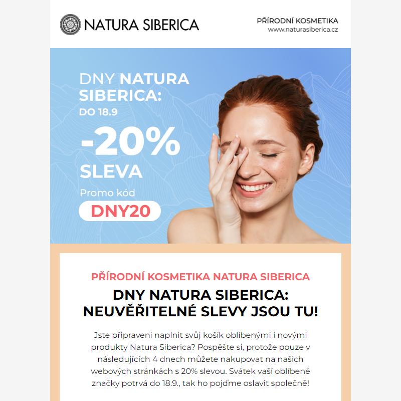 Dny natura siberica: 20% sleva na všechny produkty!