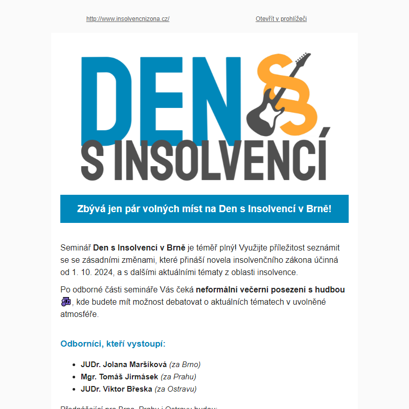 _ Zbývá už jen pár míst – Den s Insolvencí 2024!