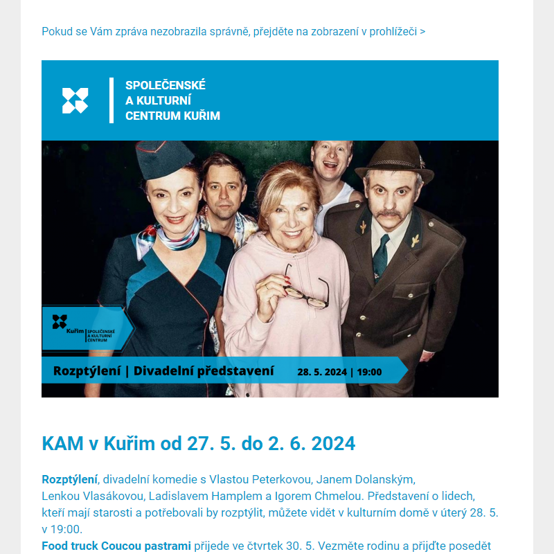 [Newsletter] KAM v Kuřim od 27. 5. do 2. 6. 2024