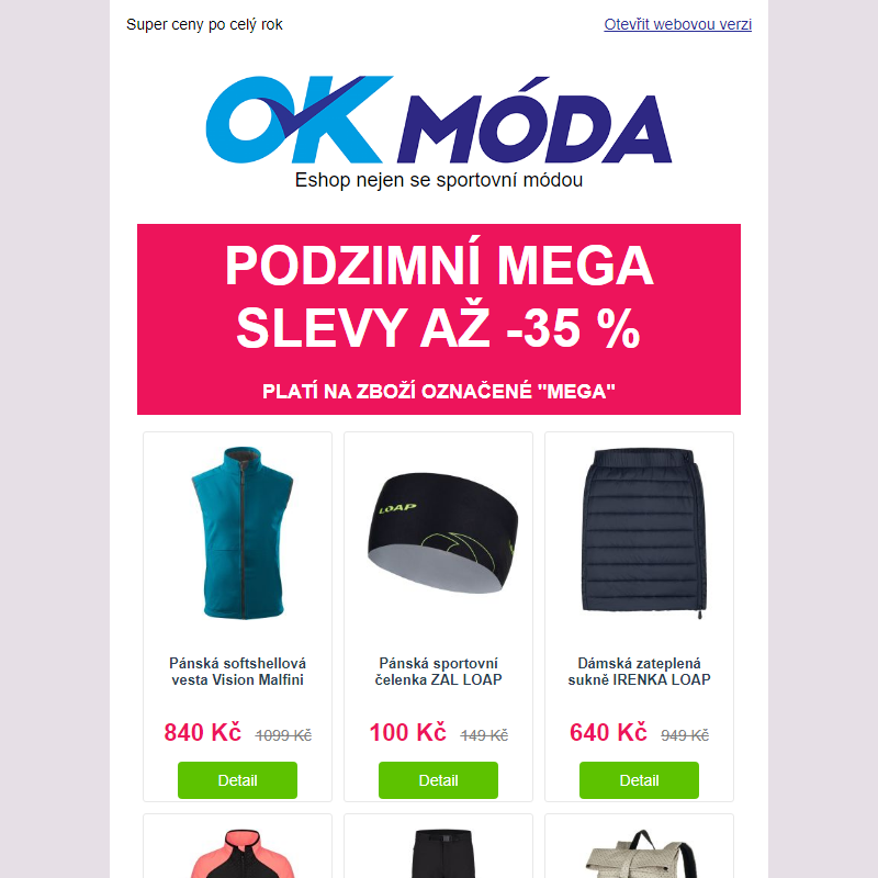 Podzimní mega slevy až -35%