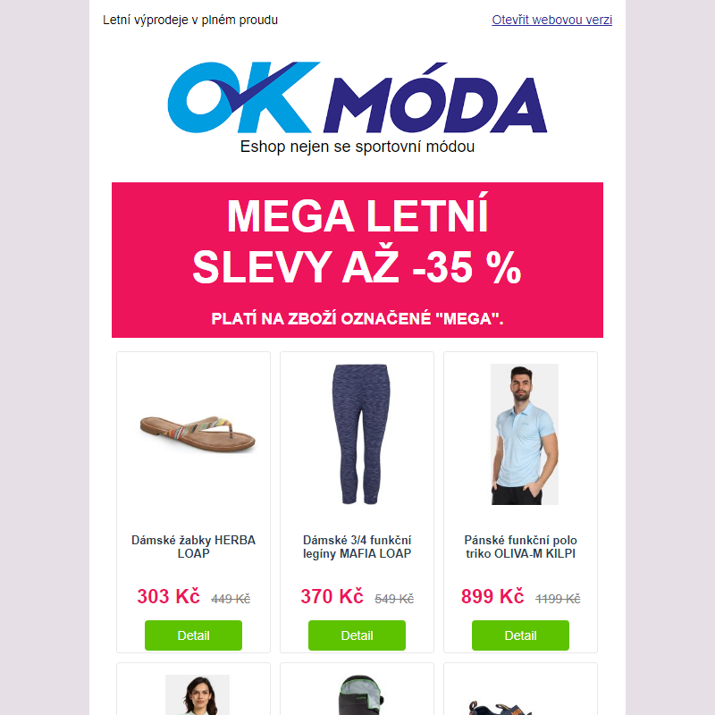 MEGA letní slevy až -35 %