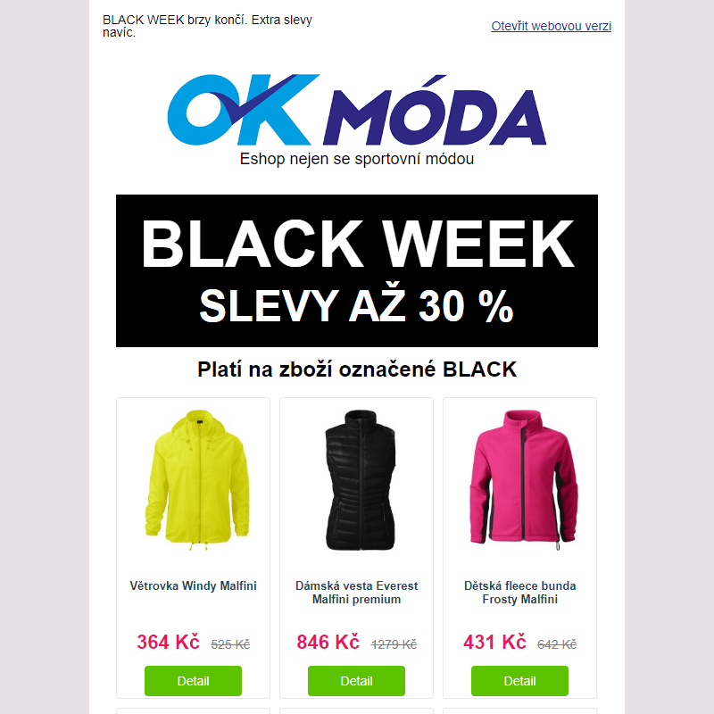 Až 30% slevy s akcí BLACK WEEK!