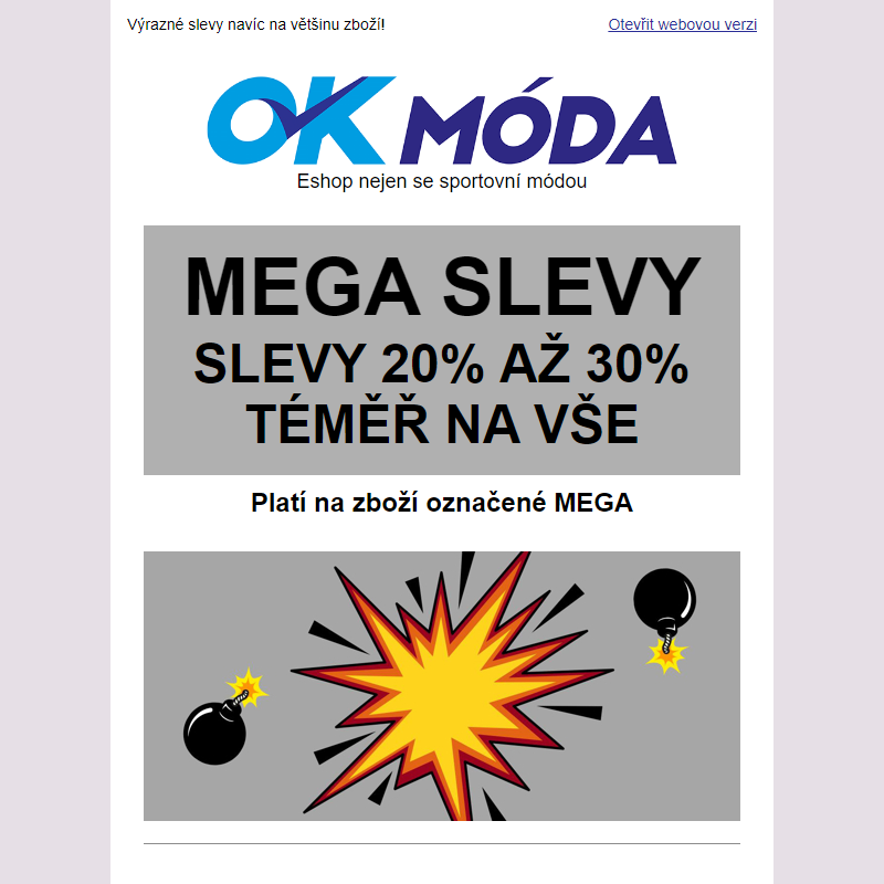 MEGA akce je tady | 20%-30% sleva na téměř VŠE