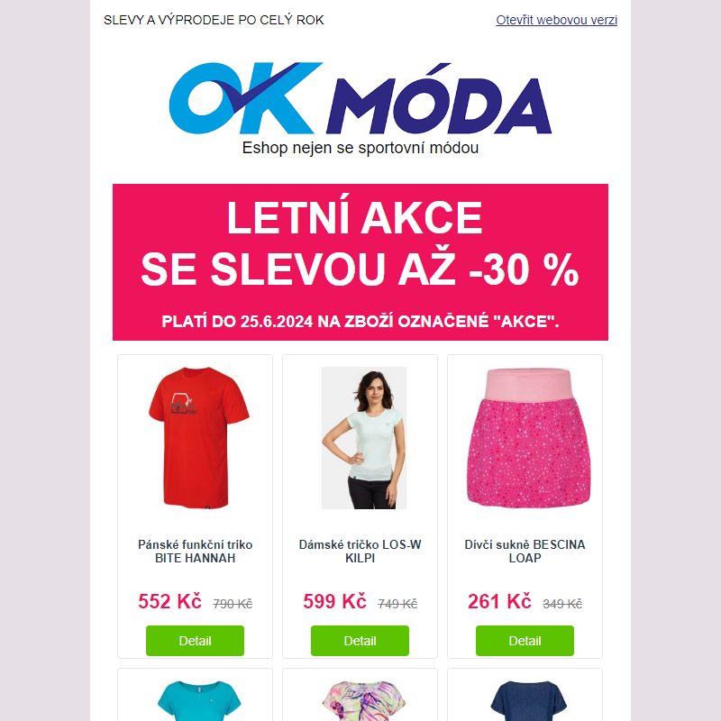 Letní slevy až -30 % jsou tu _ Užij si nákupy naplno