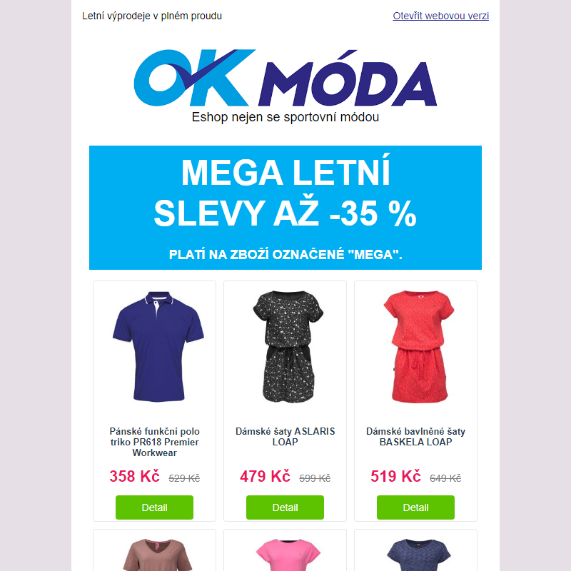 Mega létní slevy až -35 % __ Oblečení na sport i relax