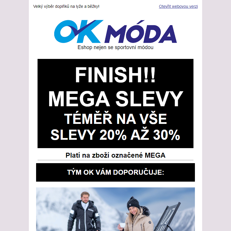 Doplňky na svah? Máme! A navíc s MEGA slevou 20-30 %!