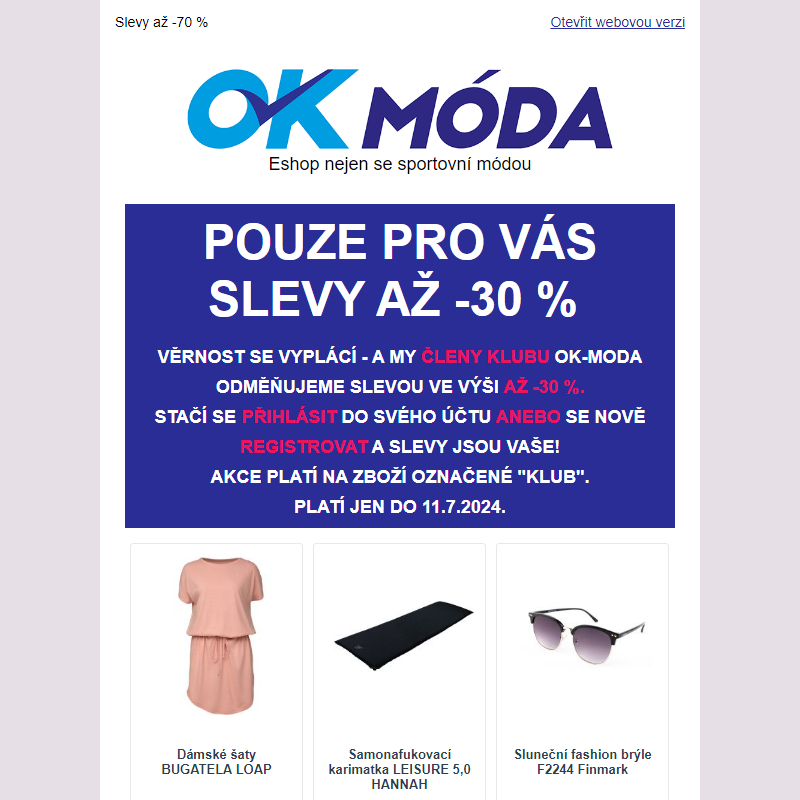 Slevy až -30 % _ Pouze pro členy klubu