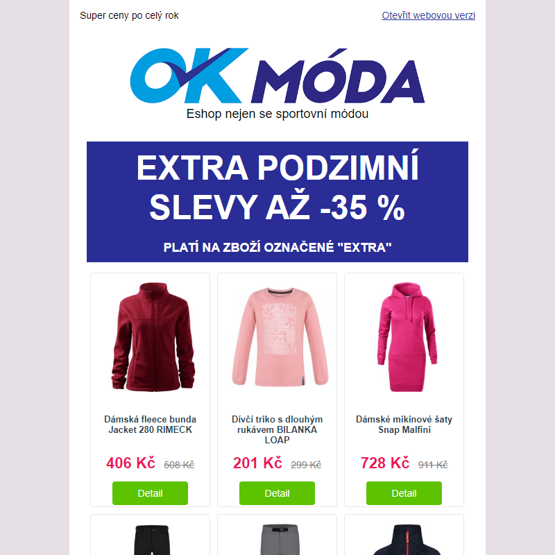 Podzimní sezóna slev zahájená | Slevy až -35 %