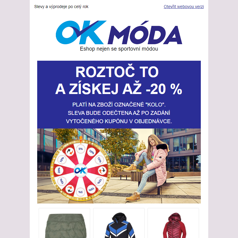 Roztoč kolo slev a získej až -20 %