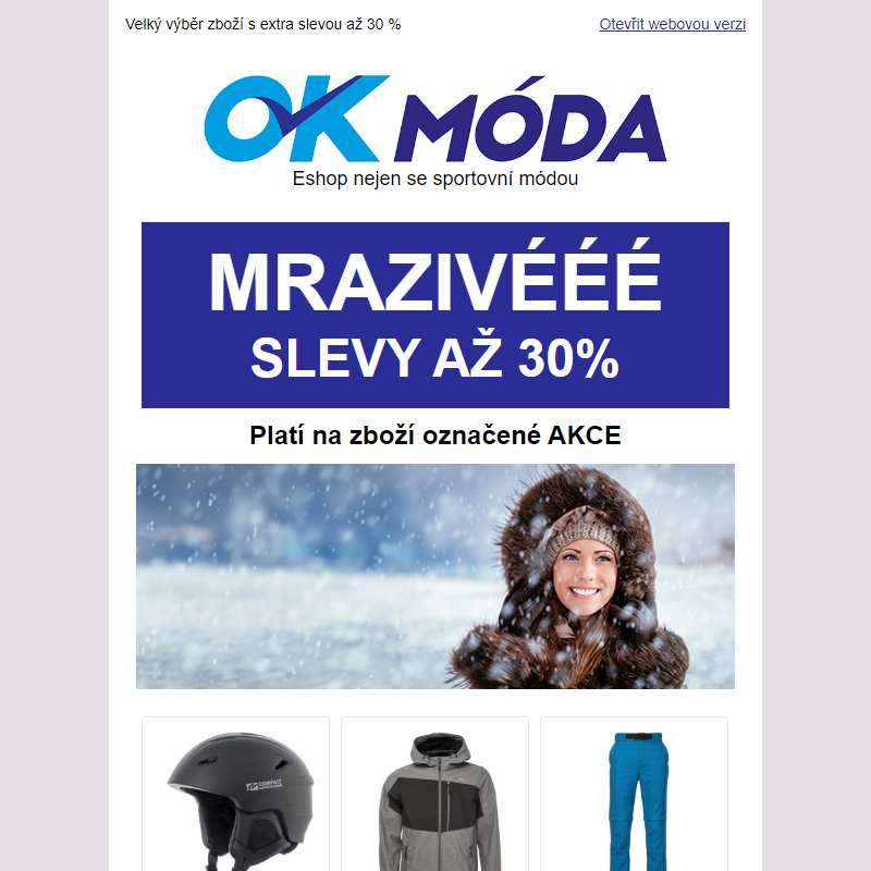 Mrazivé slevy | až 30% slevy navíc