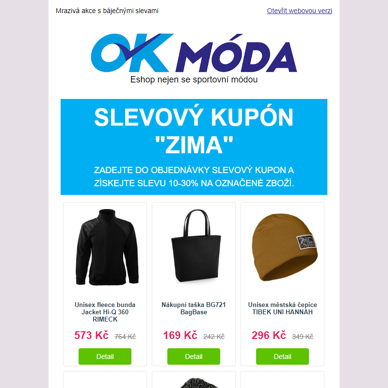 Slevový kupón _ ZIMA _ Nakupujte se slevou 10-30%