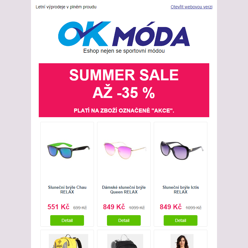 Ať Vám neuniknou SUMMER SALE _ Slevy až -35 %