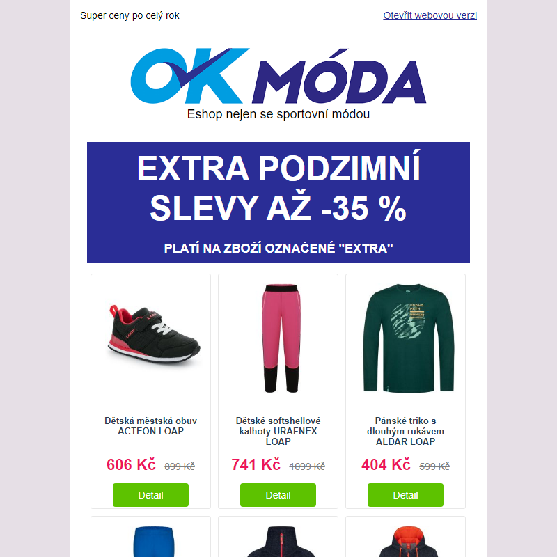 Podzimní sezóna slev až -35 % | Klubové slevy za věrnost