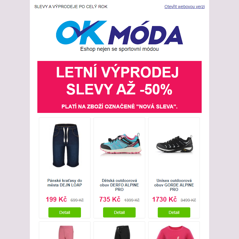 S létem přichází VÝPRODEJ __ Užijte si báječné slevy až -50 %