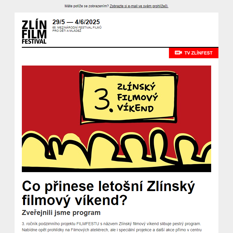 Jaké máte plány 17. - 19. října? _ Zlínský filmový víkend!