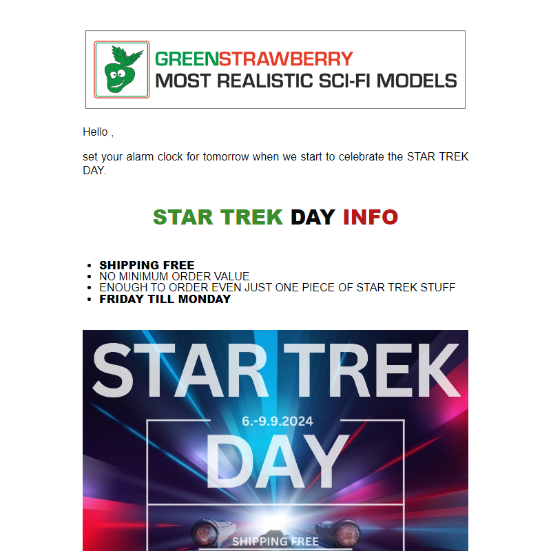 Star Trek day is coming - already tomorrow!