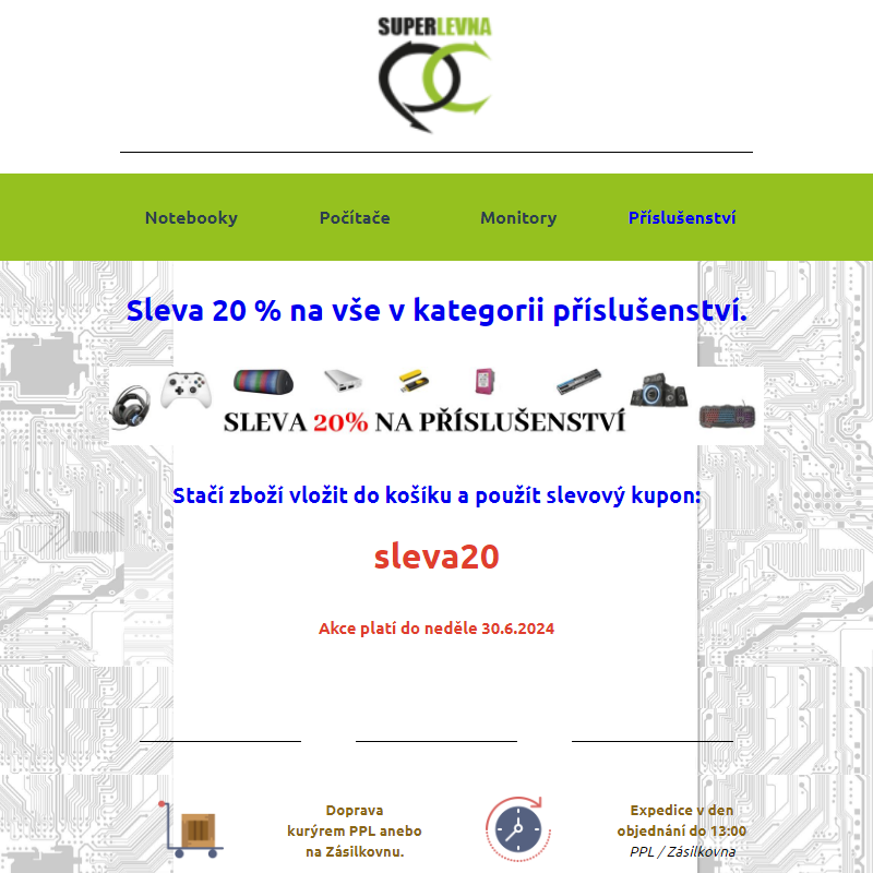 __SuperLevnáPC - Sleva 20% na veškeré příslušenství __