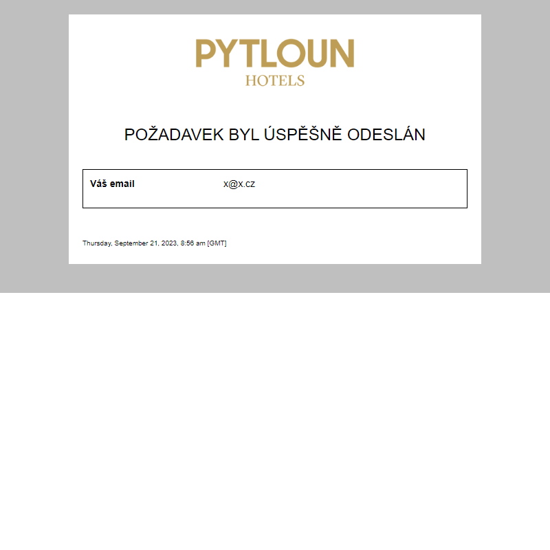 Pytloun Hotels - Newsletter