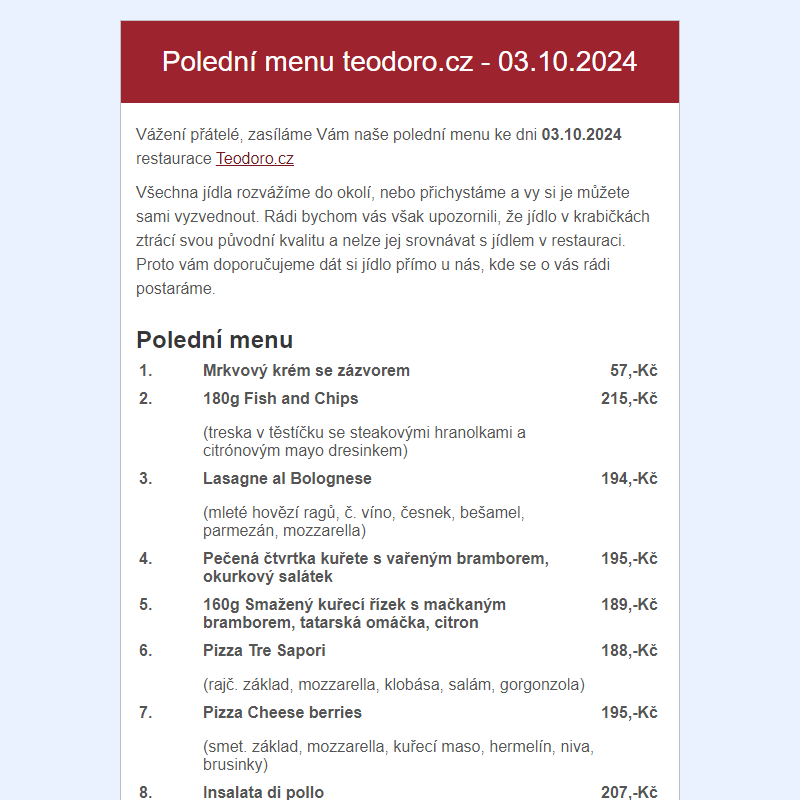 Poledni menu teodoro.cz - 03.10.2024