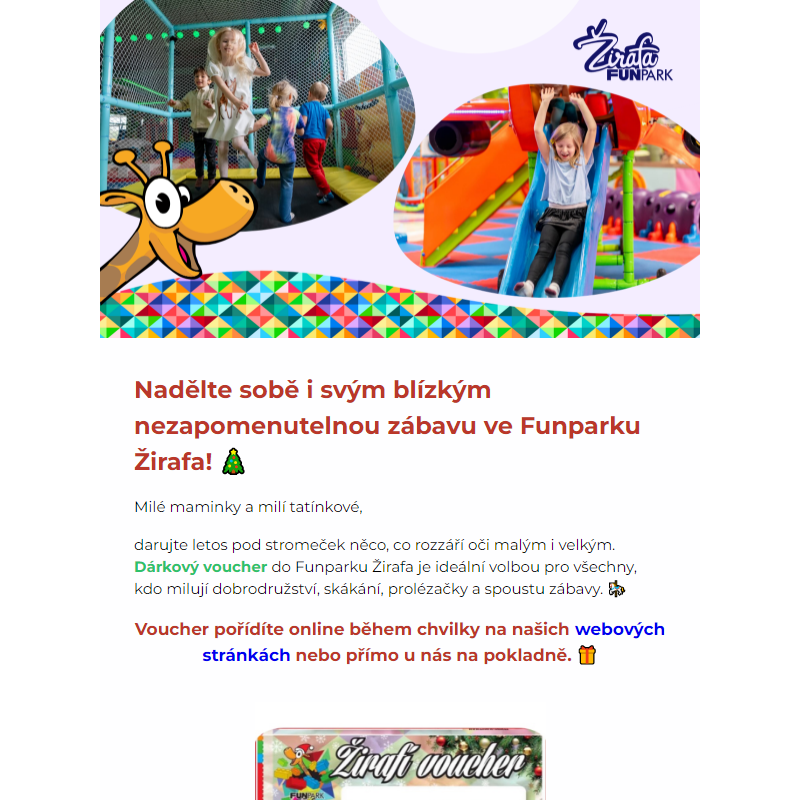 Žirafí voucher - perfektní dárek pro celou rodinu _