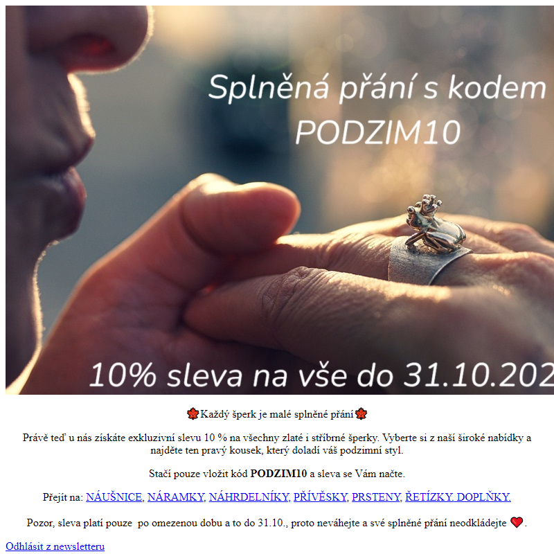 Podzimní sleva 10% do 31.10.