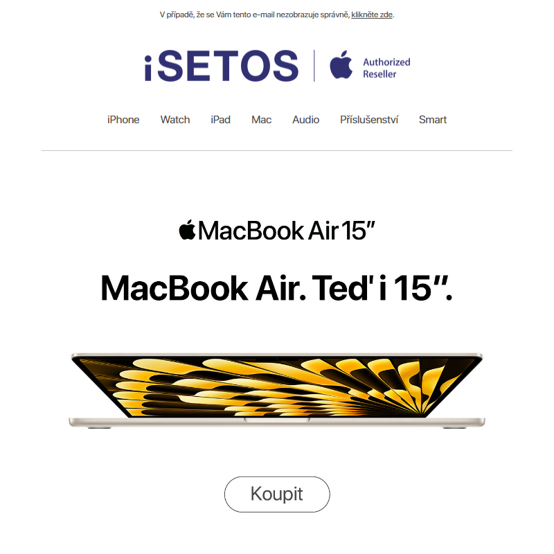 Nakupte nejnovější Apple přírůstky: MacBook Air 15