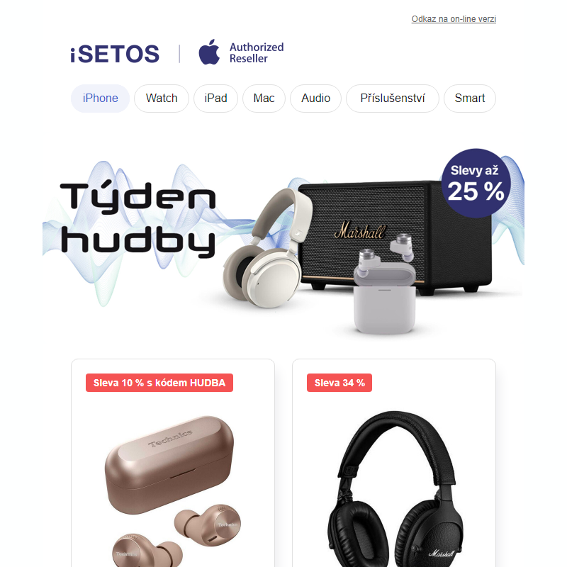 Objevte až 25% slevy na audio s Týdnem hudby! _