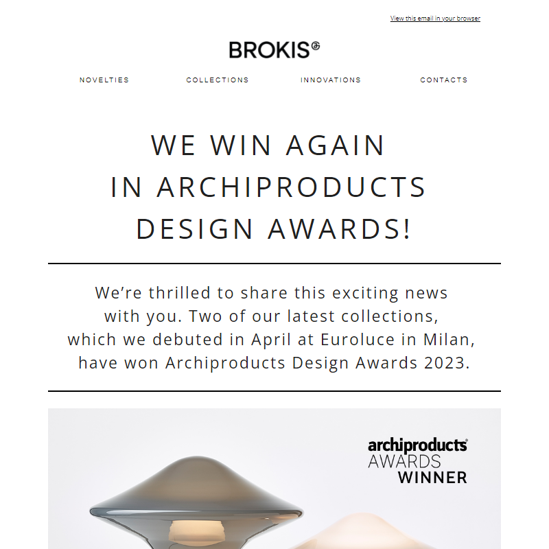 BROKIS Archiproducts Design Awards Winners