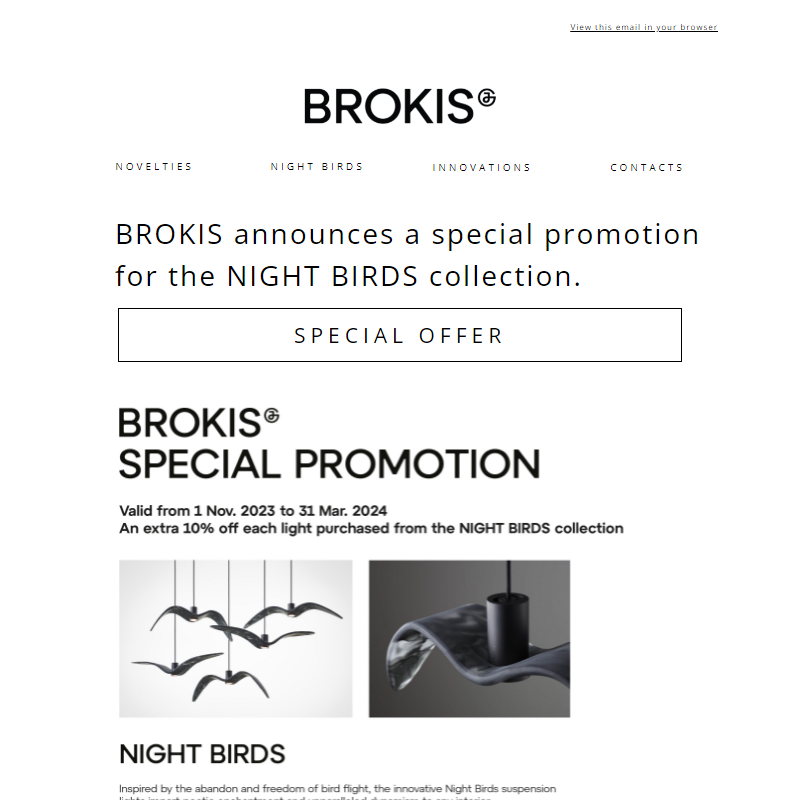 BROKIS Night Birds - special promotion