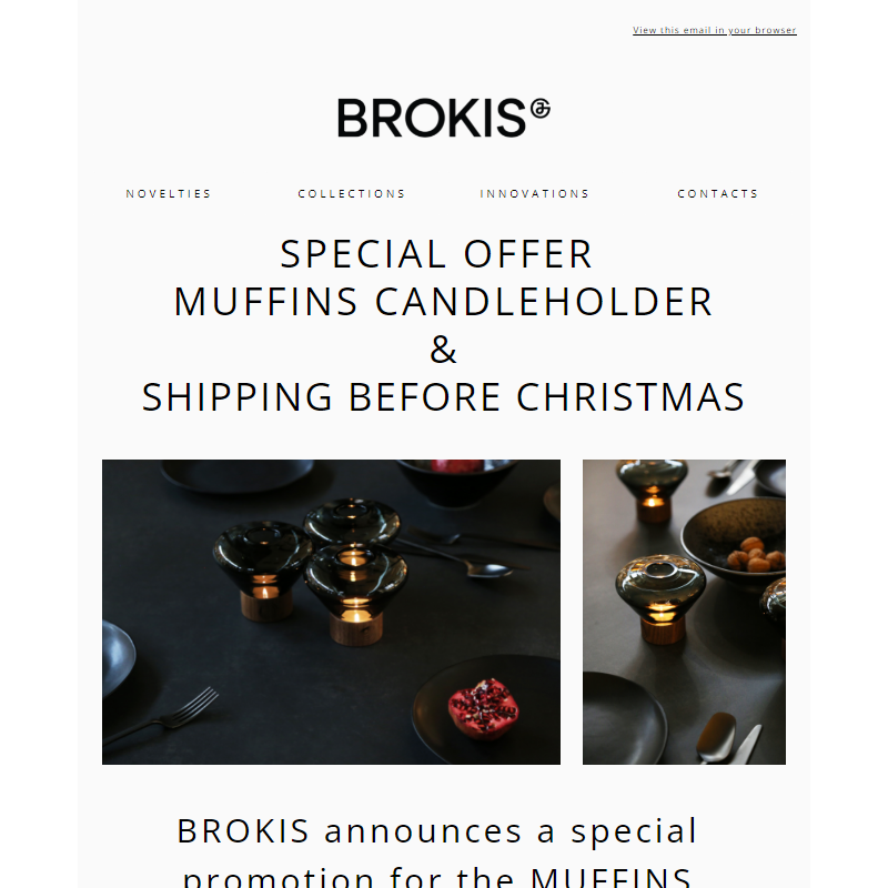 BROKIS Special offer  Muffins Candleholder & Shipping before Christmas