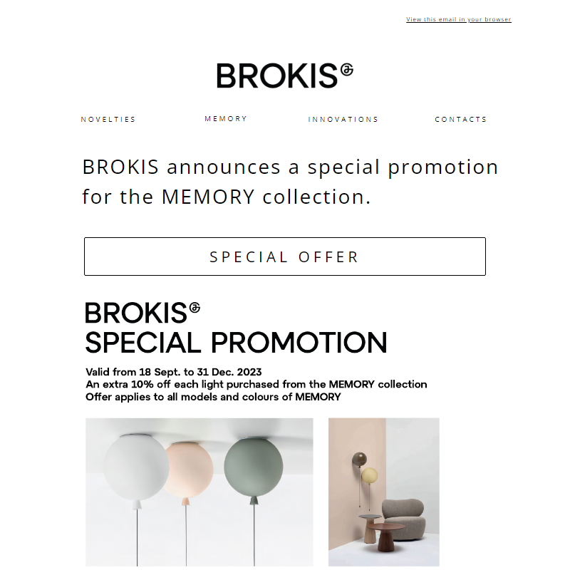 BROKIS Memory - special promotion