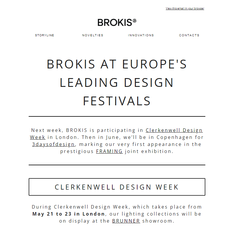 BROKIS: Invitations to the design festivals