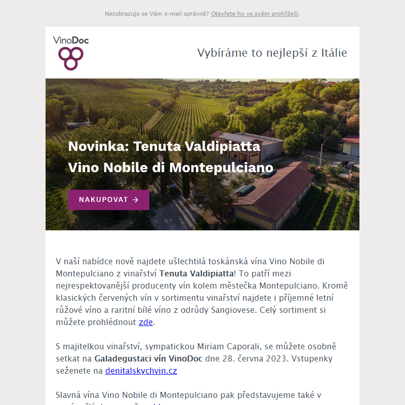TENUTA VALDIPIATTA: Nová vína Vino Nobile di Montepulciano! + _ Degustace novinek Jižního Tyrolska!