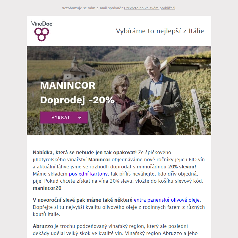 _Výprodej vín Manincor + _ Představujeme vinařský region Abruzzo!