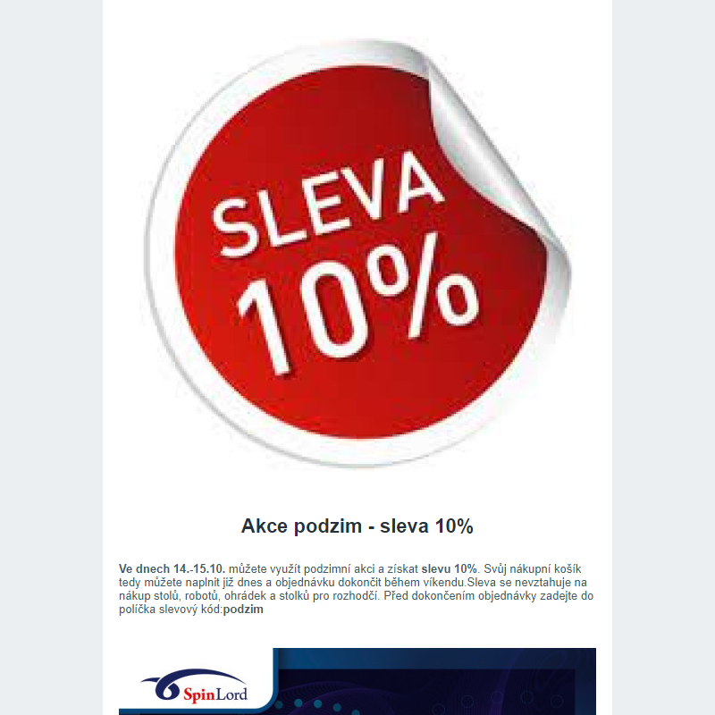 Akce - sleva 10%