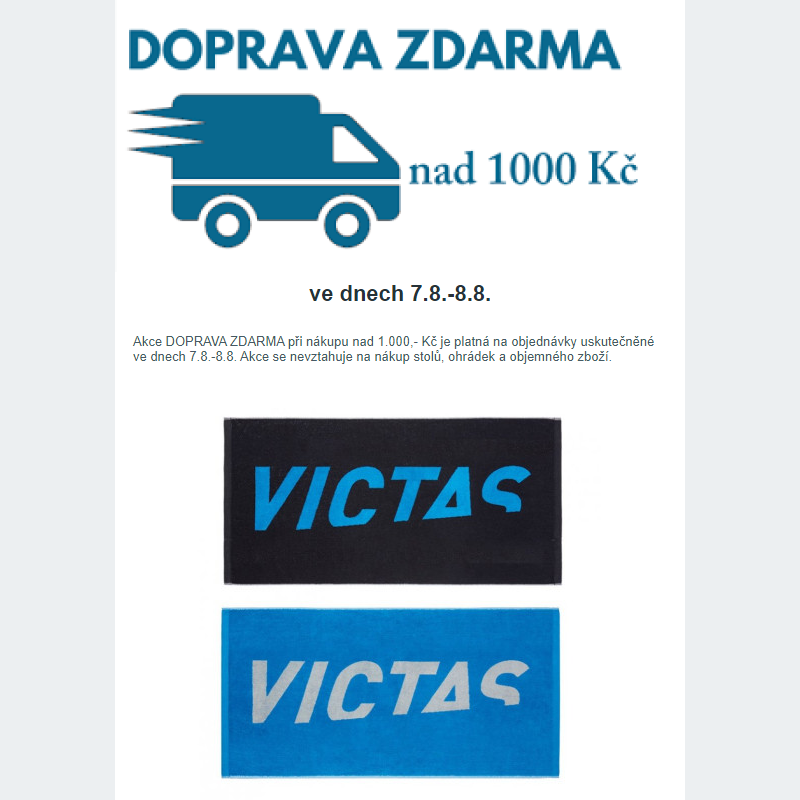 Doprava ZDARMA 7.-8.8.