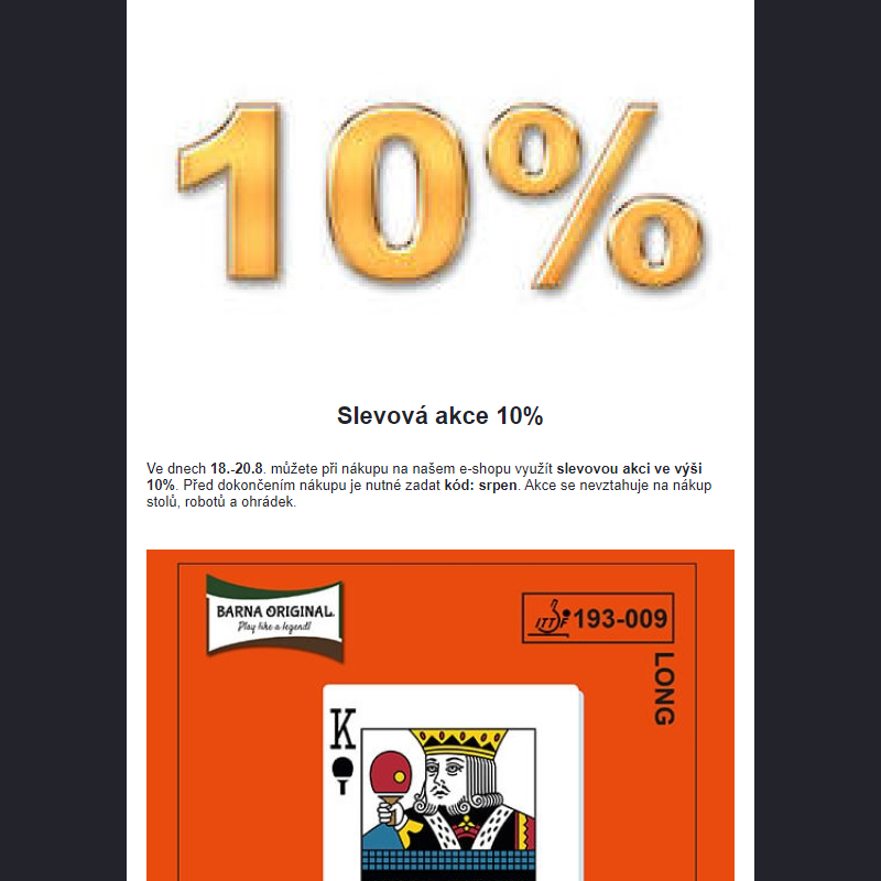 Slevová akce 10%