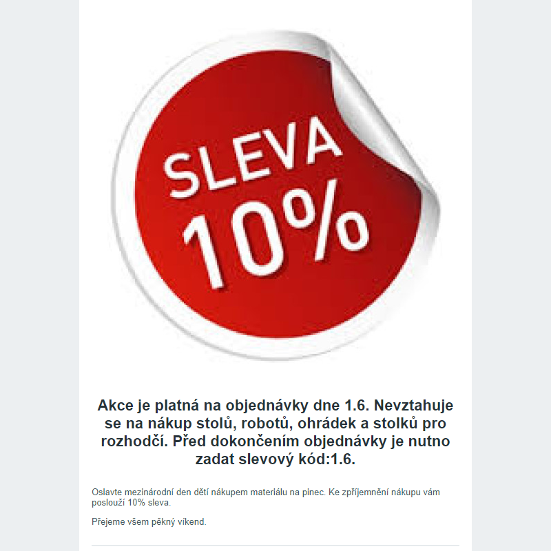 Akce-sleva 10%