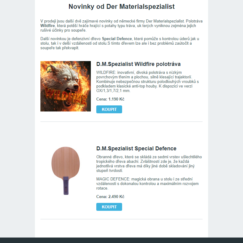 Novinky Der Materialspezialist