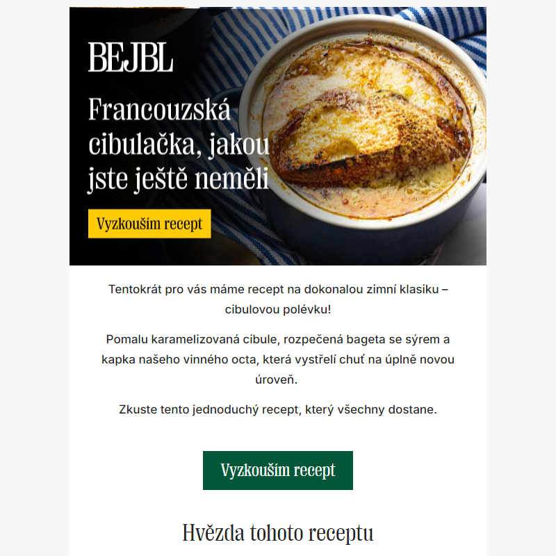 Patří do francouzské cibulačky ocet?